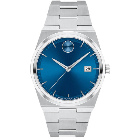 Movado BOLD Quest Blue Dial Stainless Steel Men's Watch 3601221
