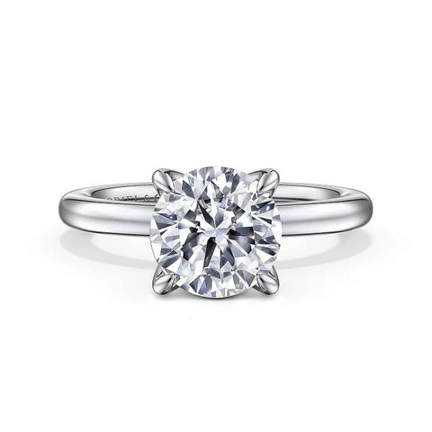 Gabriel 14K White Gold Round Solitaire Diamond Engagement Ring ER15802R8W44JJ