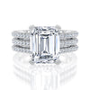 A.JAFFE Three Row Emerald Cut Center Diamond Engagement Ring MECEC2872Q/400