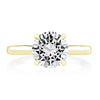 A.JAFFE Solitaire Round Center Diamond Engagement Ring with Peek-A-Boo Diamonds MECRD2543/208