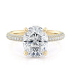 Michael M Crown Oval Center Diamond Engagement Ring R796-3