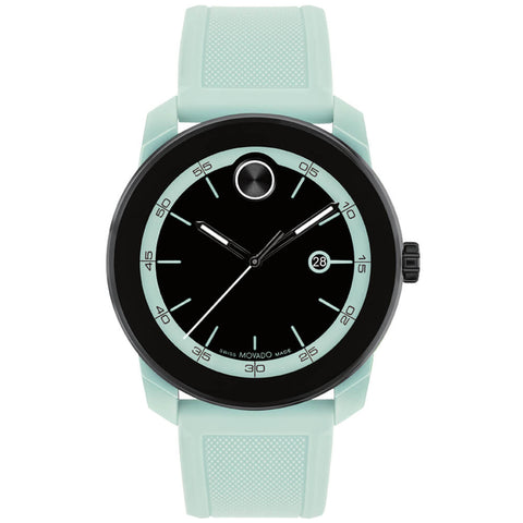 Movado BOLD TR90 Black and Seafoam Blue Quartz Watch 3601208