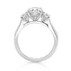 Michael M Trinity 18K White Gold Engagement Ring R805-1.5