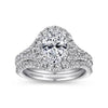 Gabriel & Co. Oval Halo Diamond Engagement Ring ER10291W44JJ