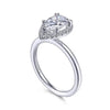 Gabriel & Co. Pear Shape Halo Diamond Engagement Ring ER14920P4W44JJ