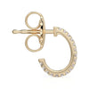 Michael M 14K Yellow Gold Diamond Huggie Hoop Earrings ER270