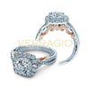 Verragio 18K White & Rose Gold Cushion Engagement Ring INSIGNIA-7086CU-TT
