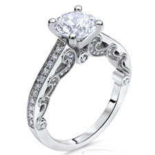 Scott Kay 14K White Gold Handcrafted Engagement Ring M2081R310