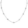 14K White Gold 14 Section 18" Diamond Chain Necklace N4964W20-8
