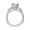 Michael M TRINITY Three-Stone Engagement Ring R475-2
