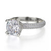 Michael M CROWN 18K White Gold Engagement Ring R702-2