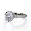 Michael M CROWN 18K White Gold Engagement Ring R715-2