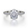 Michael M CROWN 18K White Gold Engagement Ring R715-2