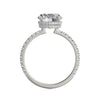 Michael M CROWN 18K White Gold Round Center Engagement Ring R745-2