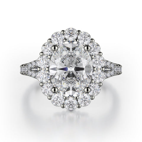Michael M DEFINED Oval Shape Center Diamond Engagement Ring R779-2.5
