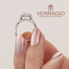 Verragio 14K White Gold Round Diamond Center Halo Engagement Ring Renaissance-918CU7