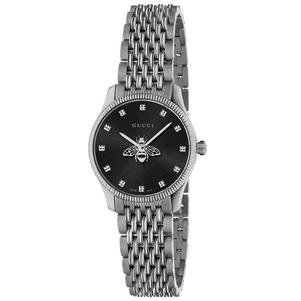 Gucci G-Timeless 29mm Black Dial with Bee Stainless Steel Women's Watch YA1265020
