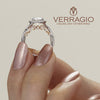 Verragio 14K White & Rose Gold Twisted Diamond Band Engagement Ring INSIGNIA-7086R-TT