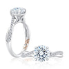 A.JAFFE Round Cut Diamond Split Shank Crossover Engagement Ring MECRD2545/167