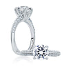 A.JAFFE Classic Round Diamond Center Solitaire Engagement Ring MES669