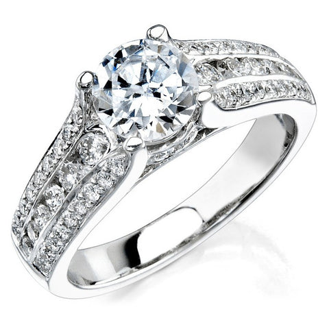 Natalie K 18k White Gold Diamond Ring NK12118ENG