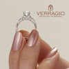 Verragio 18K White Gold Round Center Diamond Engagement Ring Parisian-105