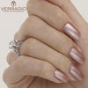 Verragio 14K White Gold Round Center Diamond Engagement Ring PARISIAN-DL-124R