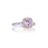 Tacori Cushion Bloom Gemstone Ring with Diamonds and Amethyst SR236P13
