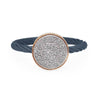 ALOR Blueberry Cable Taking Shapes Disc Ring with 18kt Rose Gold & Diamonds 02-24-1662-11