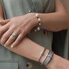 ALOR Classique 18K White Gold Gray Cable Diamond Ring 02-32-2818-11