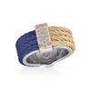 ALOR Signature Blueberry & Carnation Cable Band Ring 02-48-1415-11