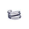 ALOR Noir 18K White Gold Black Cable Diamond Ring 02-52-1311-11
