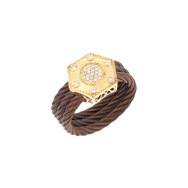 Charriol Celtique 18K Petra Gold & Bronze PVD Ring 02-55-3058-11