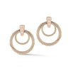ALOR Droplet 18K Rose Gold Carnation Cable Earrings 03-26-S027-11