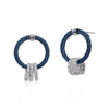 ALOR 18K White Gold Blueberry Cable Drop Earrings 03-28-5335-11