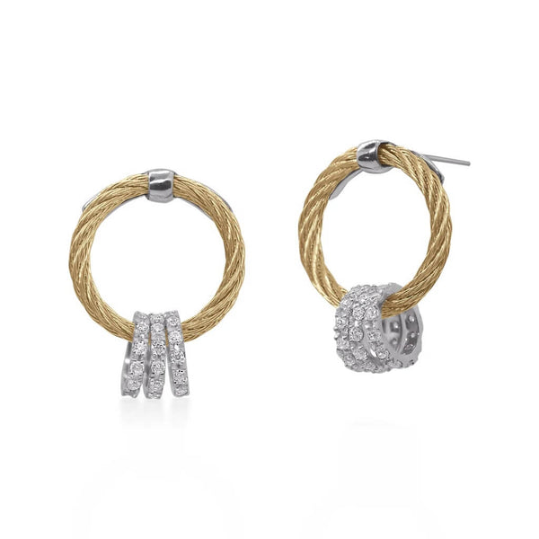 ALOR 18K White Gold 3 Drops Earrings 03-37-5335-11