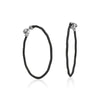 ALOR Classique Black PVD Cable Hoop Earrings 03-52-1001-00