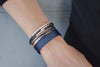 ALOR Blueberry Cable Channel Bar Bracelet 04-24-1906-11