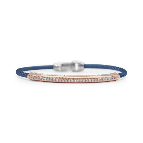 ALOR Blueberry Cable Channel Bar Bracelet 04-24-1906-11