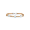 ALOR Rose Cable Diamond Bangle Bracelet 04-35-S832-11