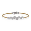 ALOR 14K White Gold with Yellow Cable Bubble Bracelet 04-37-6222-11