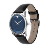 Movado Museum Classic Blue Dial Black Leather Strap Men's Watch 0606610