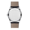 Movado Museum Classic Blue Dial Black Leather Strap Men's Watch 0606610