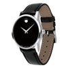 Movado Museum Classic Black Dial Black Leather Strap Women's Watch 0607274