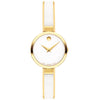 Movado Moda 24mm Ceramic and Yellow Gold PVD Women's Watch 0607715