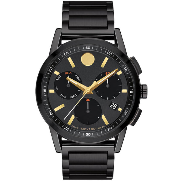 Movado Museum Sport Black Pvd-Finished Chronograph Men's Watch 0607802