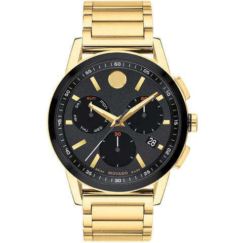 Movado Museum Sport Yellow PVD-Finished Men's Watch 0607803
