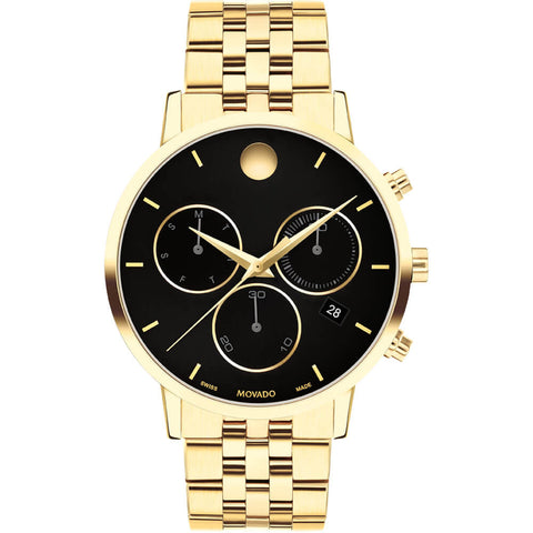 Movado Museum Classic Light Yellow Gold Pvd Men's Watch 0607810