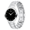 Movado Faceto 39mm Black Dial Stainless Steel Diamond Watch 0607865