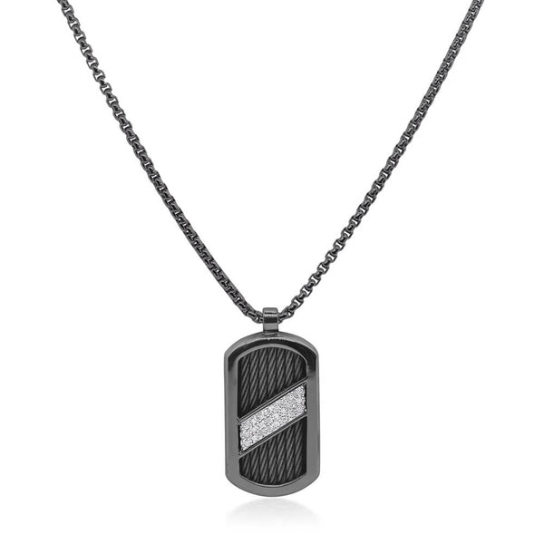 ALOR ID Unisex Tag Sash Necklace 08-45-1276-11